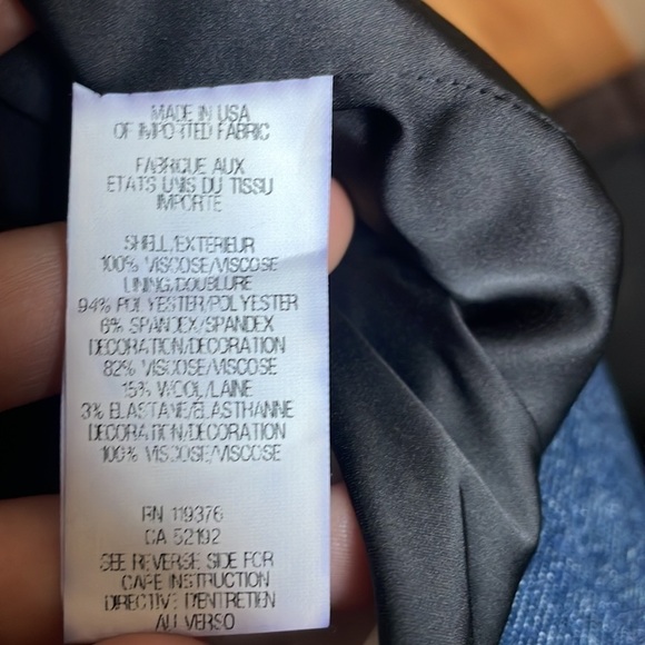 Helmut Lang Black White Multi-Layer Zip Back Viscose Mini Skirt EUC Size 6 - Picture 11 of 13